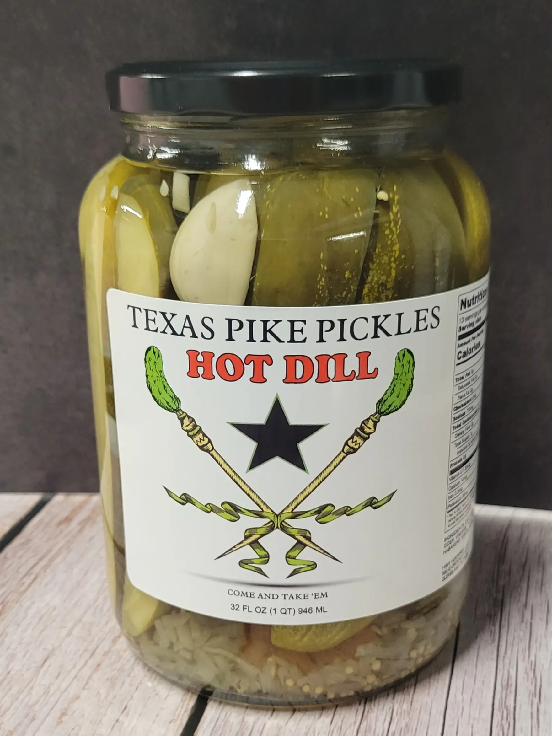 Texas Pike Pickles Hot Dill Spears (1) 32oz