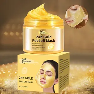24k Gold Peel off Mask, Moisturizing Facial Mask, Deep Cleansing Facial Mask, Facial Skin Care Product for Women & Men