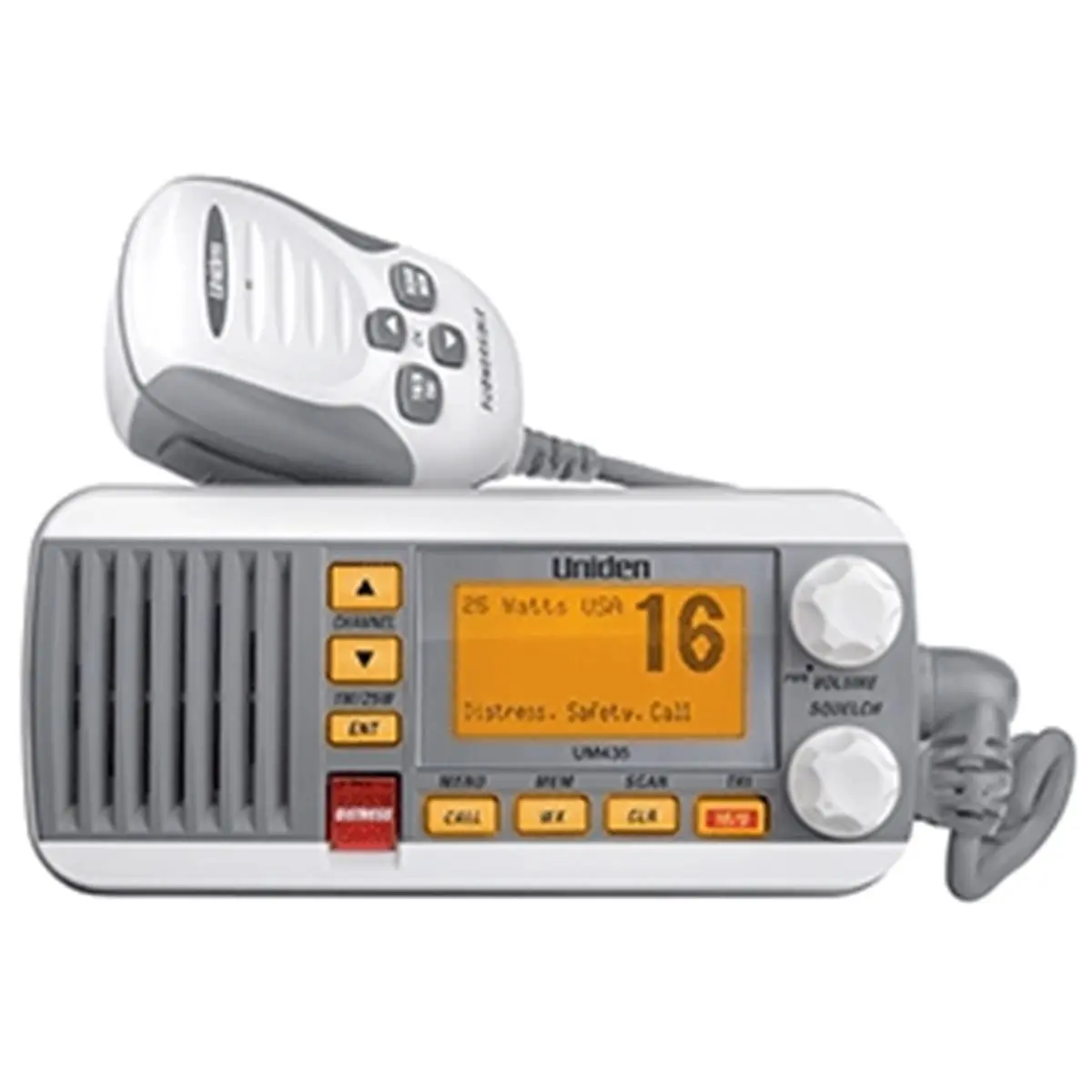 Uniden UM435 Fixed Mount VHF Radio - White, Large Display Screen Radio & Cassette Player, Large Display Screen Radio & Cassette Players