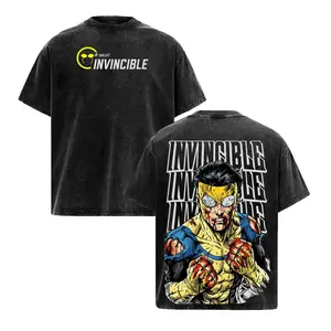 Invincible Season 4 Mark Graphic Tees Streetwear T-Shirt, Unisex Anime Streetwear Gift, Washed Cotton Oversized Shirts, Game Shirt for Men