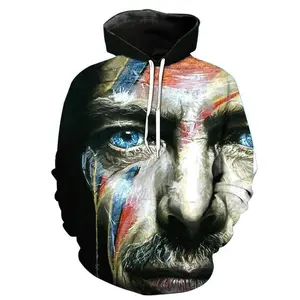 Pemagear David Bowie 3D All Over Print Hoodie