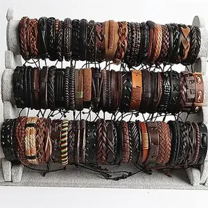 Vintage Leather Bracelets Mix Style Bulk
