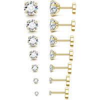 E. 7Pairs, 2-8mm G- plated