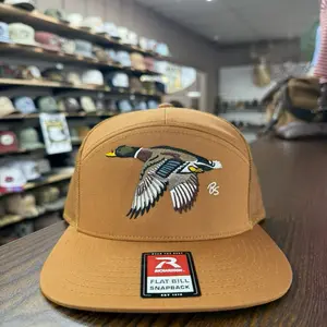 Flying Mallard 7 Panel Hat - Caramel