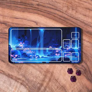 MTG Playmat Blue, MTG Play mat with Zones, Water Themed Trading Card Game Play Mat, Neoprene Gaming Mat, Gifts for Gamers, Gaming Mouse Pad Desk Mat