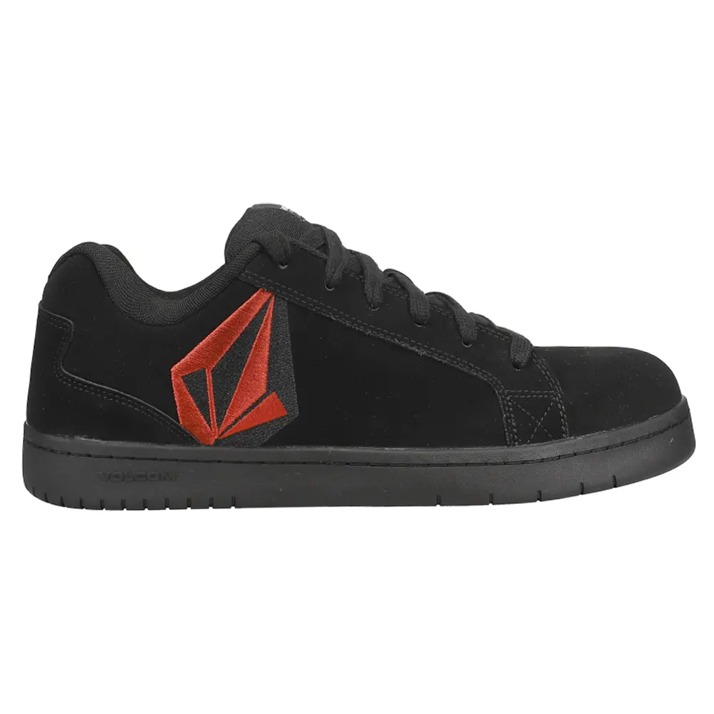 Volcom Workwear Mens Stone Slip Resistant Composite Toe  Work Safety Shoes Casual - Black