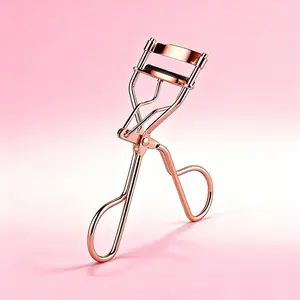 Lashplume Rose Gold Wide-Angle Eyelash Curler, Professional No Pinching Lash Curler for All Eye Shapes, Long Lasting Curl Eye Makeup Tool for Women Daily & Travel Use