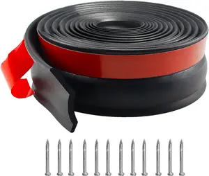 Door Seal Top and Sides - 10FT EPDM Door Threshold Seals Bottom with, Weatherproofing Door Seal Strip, Blocks Winds Dust Rain Snow