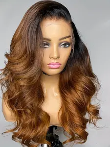 Women's Fashionable Lace Front Wig, Natural Gradient Body Wave Curl Hair, Ultra-Soft Density 180%, Daily Use, All Seasons