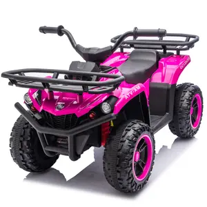 24V 80W*2 Electronic Kids Ride On ATV W/Off-Road Vehicle,Anti-Slip Tires,Crash Bars,Front and rear Storage Racks,Power display,LED Headlights&Bluetooth,High-power System for Kids