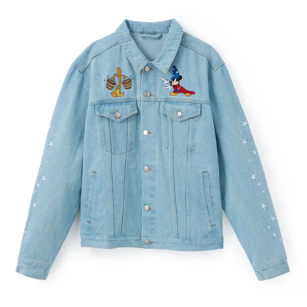 Disney Store Sorcerer Mickey Mouse Denim Jacket for Adults