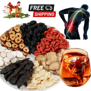 Kidney Tea Formula Ginseng Five Treasure Tea, Ginseng Red Date Mulberry Chinese Herbal Formula, Organic Kidney Cleanse Detox Tea Health Tea for Men and Women, Christmas Thanksgiving Value Pack