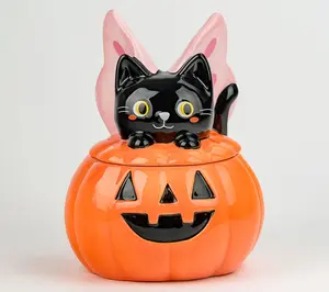 10 Strawberry Kitty-fly Jack O' Lantern Canister
