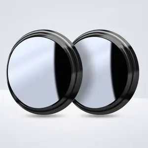 Universal Car Rearview Round Mirror, Rotatable Adjustable Blind Spot Mirror, Suction Cup Installation, No Damage The Mirror Surface, Wider Field Of View