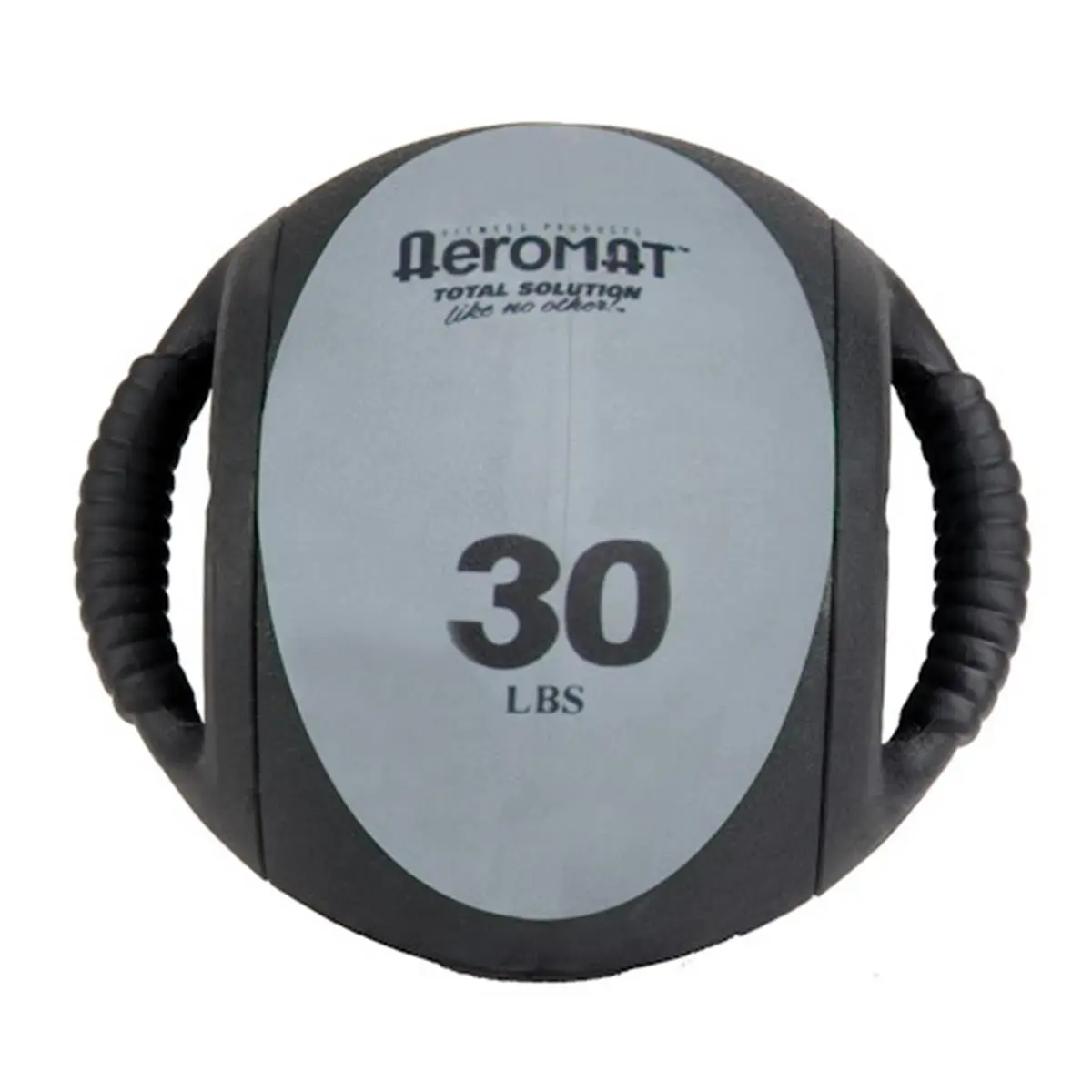 Aeromat 30 LB Dual-Handled Power Medicine Ball with Rubber Grips, 9-Inch Weighted Fitness Ball for Core Training & Strength Workouts