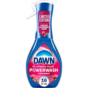 Dawn Powerwash Spray, Dish Soap, Dishwashing Liquid, Cleaning Supplies, Frosted Cranberry, 1 Starter Kit, 16 Fl Oz