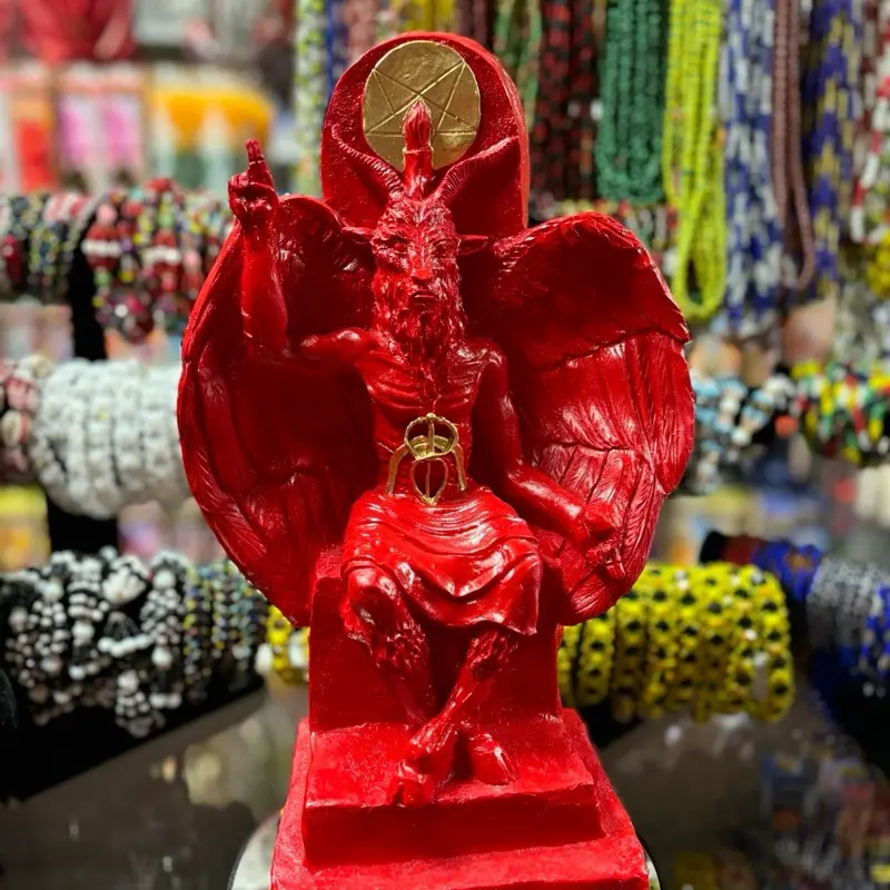 Red Baphomet Statue