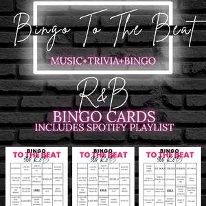 Bingo To The Beat 90s Music Bingo Game - Sing, Dance and Dab to the Best R&B Music of the Decade