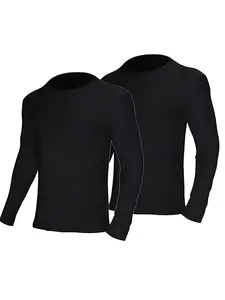 Men's Winter Casual Fitted Long Sleeve Thermal Underwear Set Top, Lightweight Warm Bottoms for Skiing & Daily Wear, Two-Piece Pack