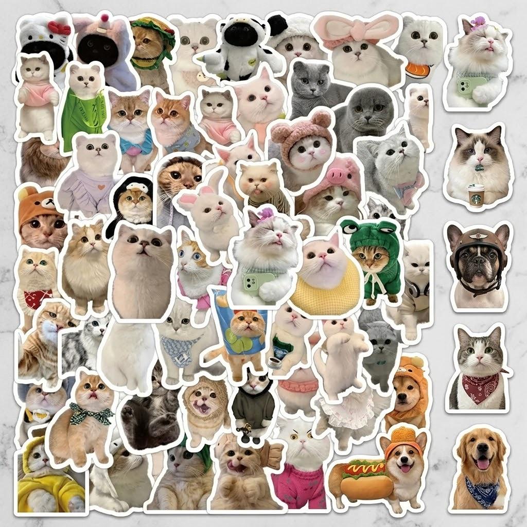 Random Sticker Pack 5pcs Surprise Stickers Set Cute Aesthetic Vinyl Stickers for Phone Laptop Water Bottle DIY Gift