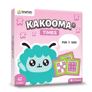 Kakooma® Times Fast Paced Puzzle Card Game for Grades 3-6 Strengthening Multiplication Division Facts 40 Cards Fun for Math Centers & Family Game Night