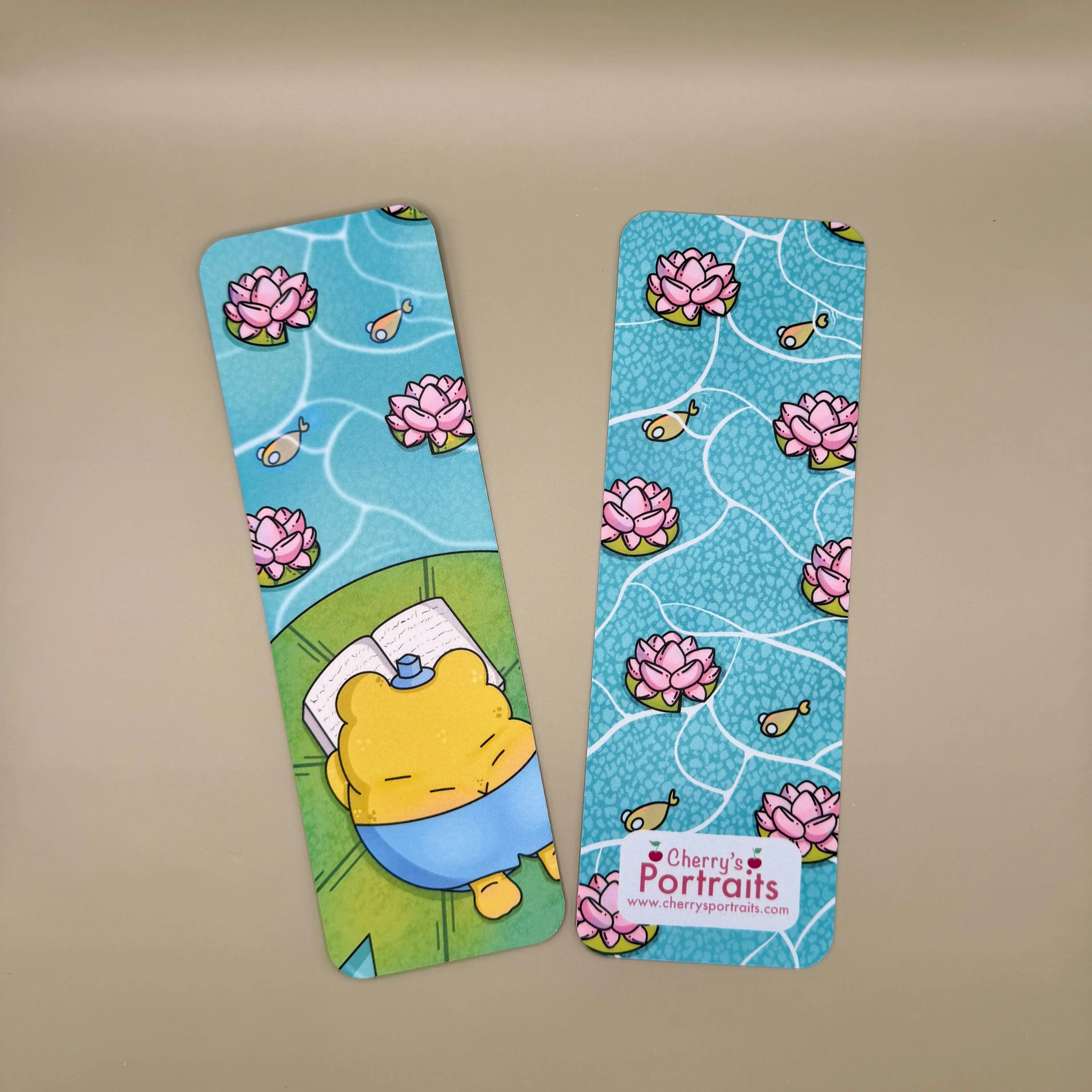 Lotus Frog Bookmark