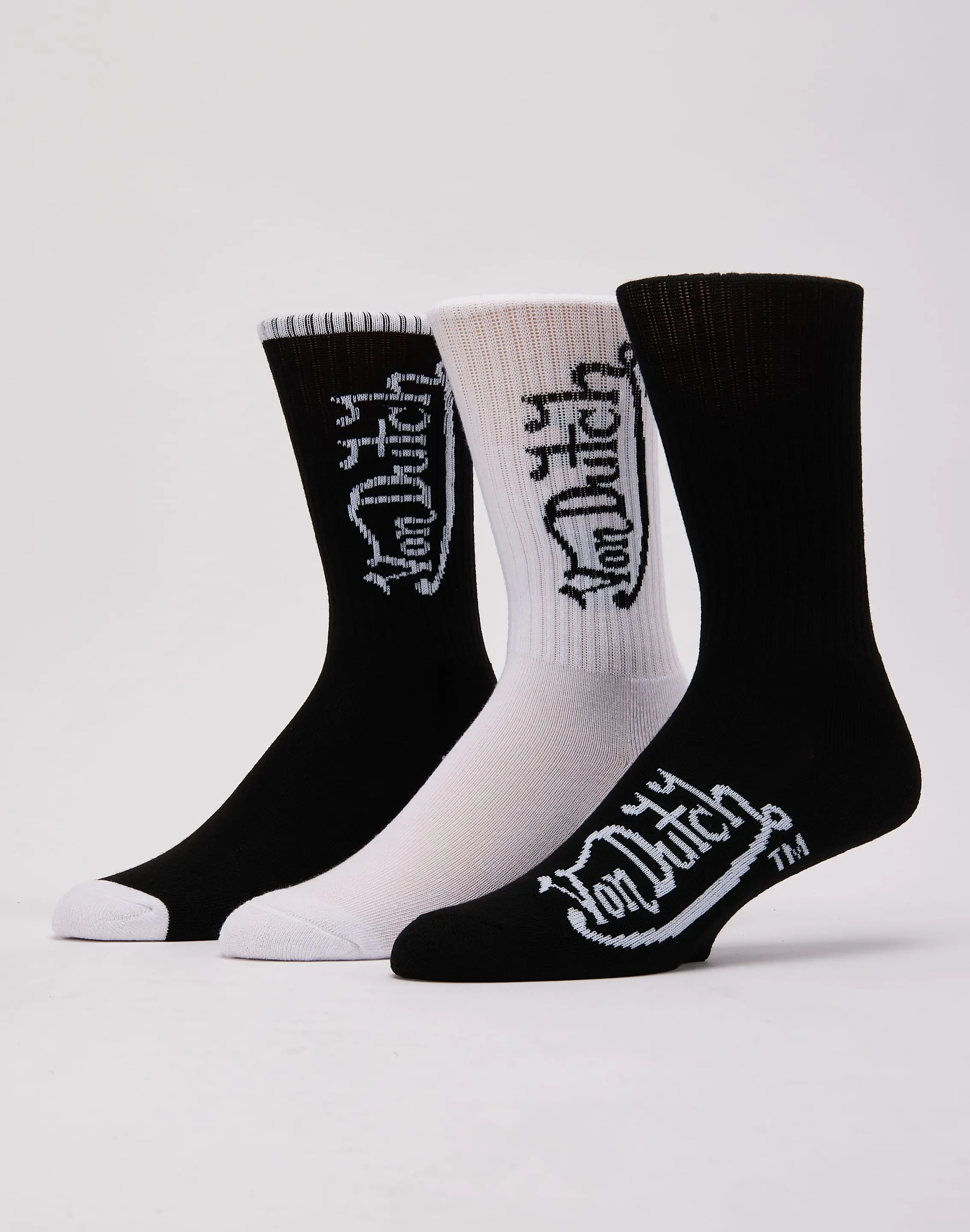 Mens Von Dutch Logo Crew Socks 3-Pack