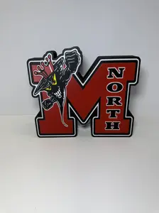 Custom School Spirit LED Light Box Personalized Mascot Display for Fans Families & Graduates Remote Controlled Glow USB Powered Multicolor LED Lighting