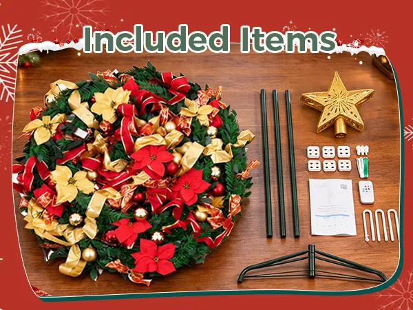 7FT Pop-Up Pre-Lit Christmas Tree with 200 LED Lights - Star Projector ...