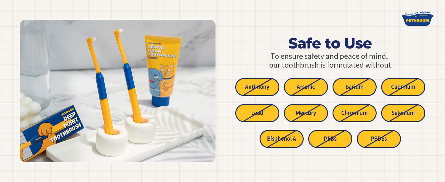 PETHROOM Dental Clean Toothbrush Extra Small for Cats and Dogs PETHROOM Dental Clean Toothbrush Extra Small for Cats and Dogs