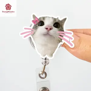 Cute cat meme badge reel/nurse badge reels / Latino badge reel/ badge reel, Badge Clip for Nurses, Teachers, Office Staff, Nurse Accessories