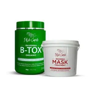 Kit I Belli Capelli Ravenna B-tox Organic + Intense Hydration Treatment Mask Silky Sensitive Skin Repair Coconut Shea Argan Glow Up Mask Aloe Vera