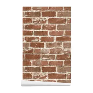 Retro Brick Wall Stickers, Self-Adhesive Brick Pattern Wallpaper, Peel and Stick Wallpaper Designs, Decorative Wallpaper, PVC Waterproof and Moisture-Proof Renovation, Perfect for Room Design
