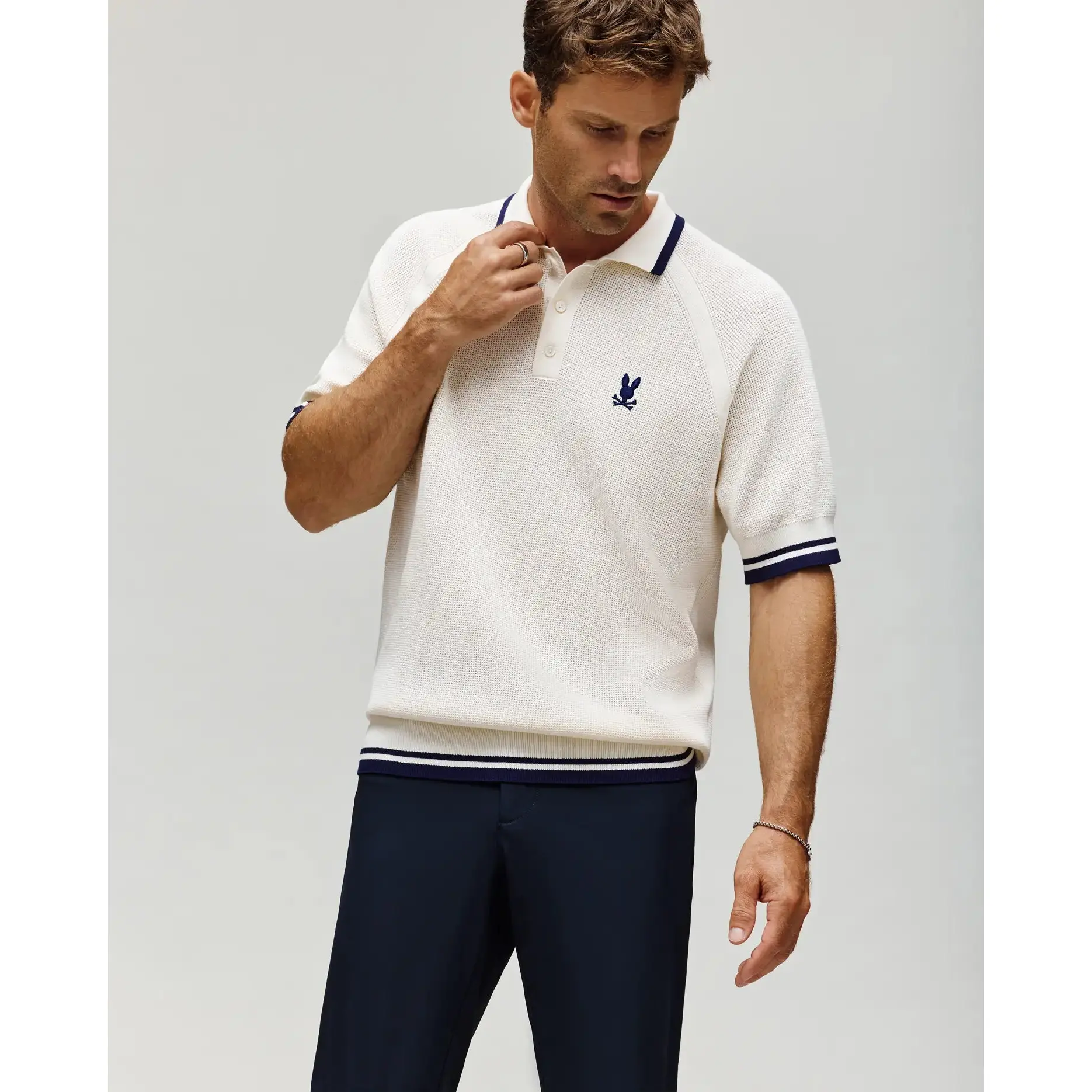 MENS LAZARE KNIT POLO - MT0100165 - TikTok Shop