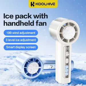 [H KOOLHIVE] USB 199-Speed Cooling Fan - 3-Level Cooling, 4000 mAh Battery, Portable Multifunctional Personal Fan for Summer Travel