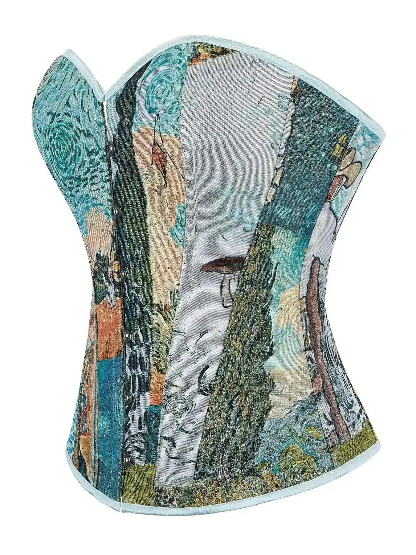 Women's Classic All Over Print Corset Body Shapewear Tube Top Everyday Style, Casual Hook & Eye Front Strapless Shaper, Tummy Control for Daily Wear, Underwear, Waist Trainer, Lingerie, Shaping, Sports Gear, Graphic