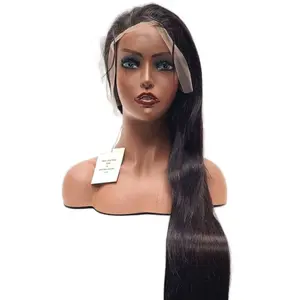 L’IBOL 34 inch BussDown Bone Straight Human Hair Lace Wig Natural Look & Feel for Stylish Wear