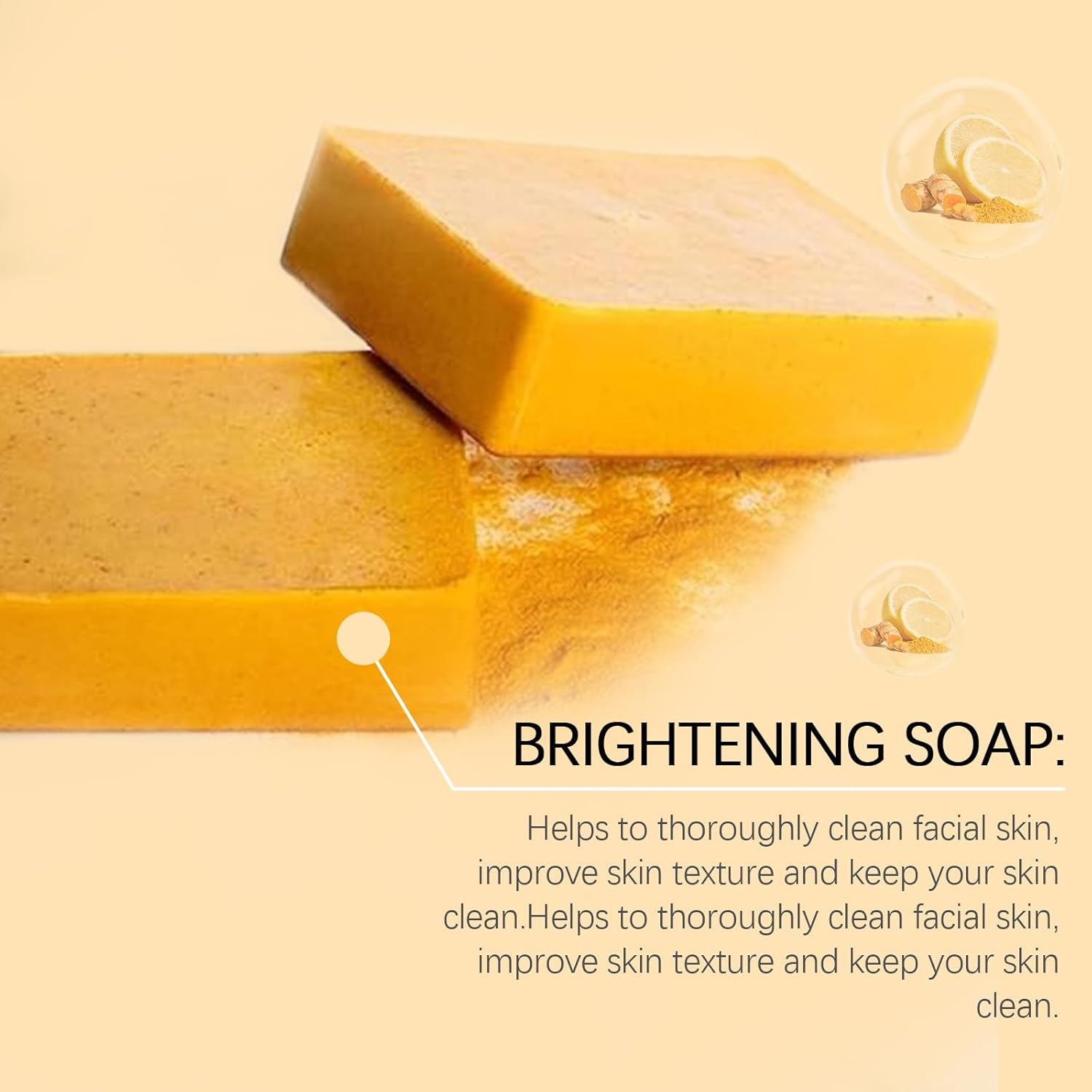 Men Women Universal Acne Removal Lemon Turmeric Soap Bar