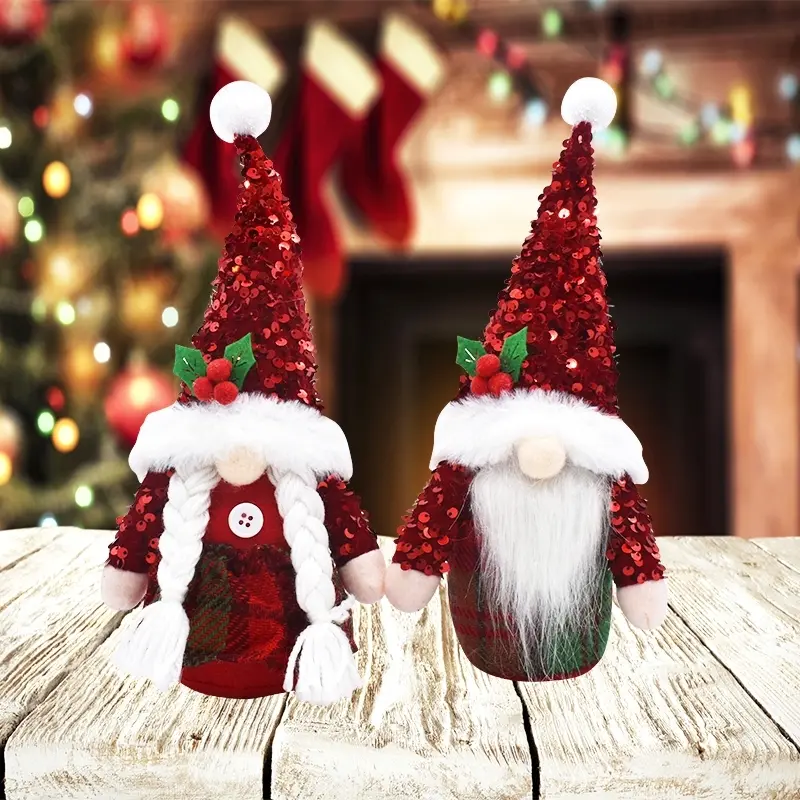 Set of 2 Christmas Decoration Ornaments, Festive Window Display Decorations, Holiday Home & Party Accessories, Perfect for Celebrating Xmas