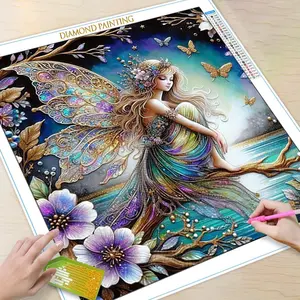 Fairy Princess Pattern DIY Diamond Arts Colorful Painting Kit without Frame, DIY 5D Diamond Arts Colorful Painting Kit, Wall Art Decor for Home