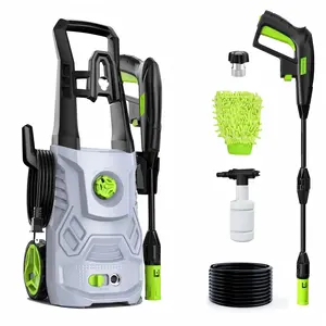 【DealsForYouDays】Electric Pressure Washer with 1900PSI Max 2.6GPM, Electric Power Washer with Hose Reel 35FT, Foam Cannon, Portable to Clean Patios, Cars, Fences, Driveways, Floor Pool Cleaning summerwins