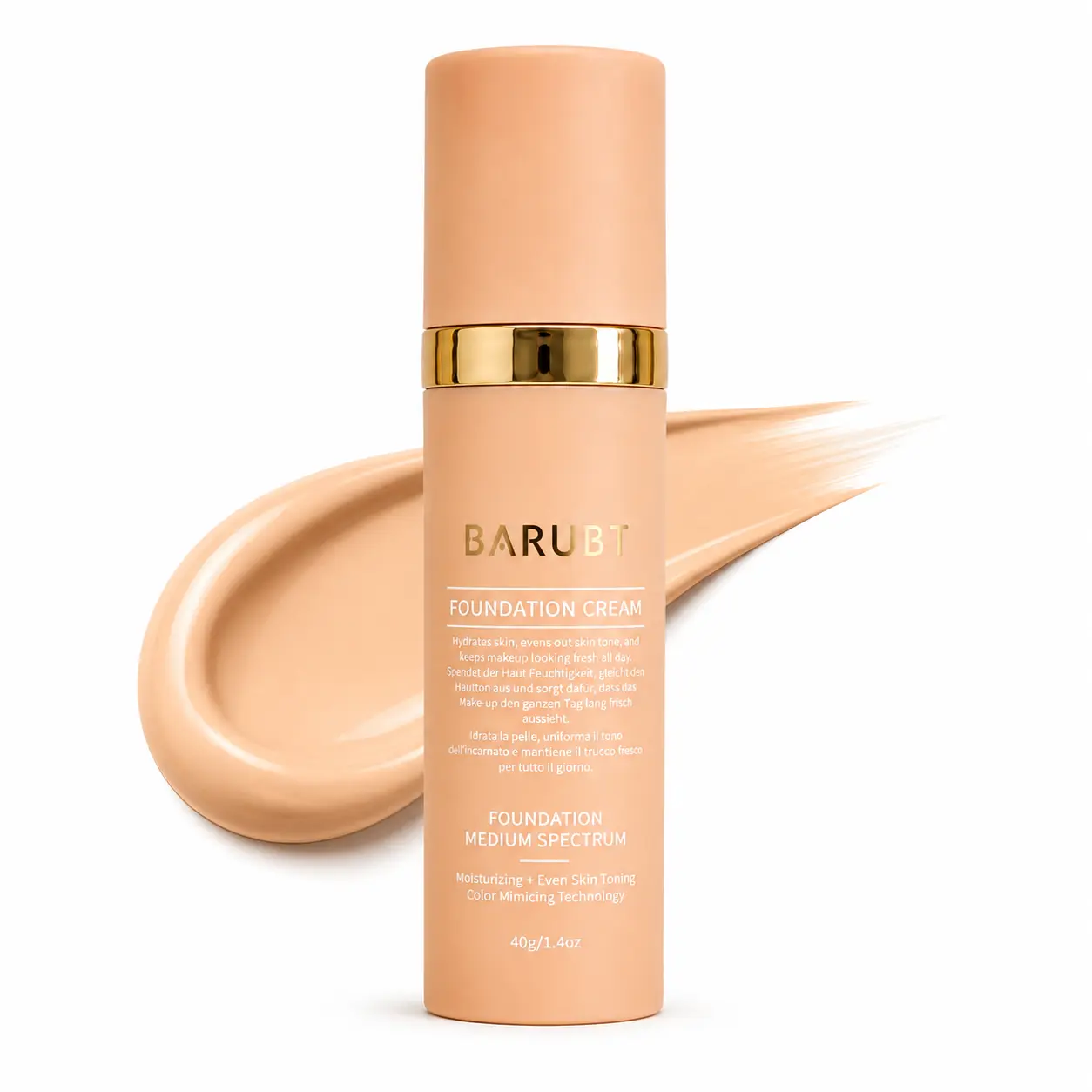 BARUBT Biomimic 4-in-1 Liquid Foundation & Concealer - Lightweight Color Mimicking Technology, Natural Look, Flawless "Your Skin But Better" Finish Makeup