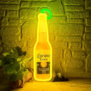 Corona Beer Neon Sign for Wall Decor Dimmable Beer Neon Signs Bar Led Sign Neon Sign for Man Cave Light Up Sign for Bedroom Home Bar Shop Pub Bistro Party Hotel Game Room Decor Gifts