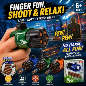 BlindBeat Finger Shooter Fidget Toy, Funny Stress Relief Desk Toy,Shell Ejecting Toy Blaster, Outdoor Backyard Battle Game, Stress Relief Fidget Toy, Fun Interactive Gift for Kids & AdultsStress Relief Fidget Toy That’s Totally Harmless