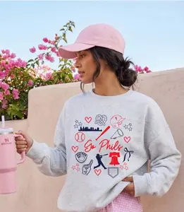 Philly Doodle Baseball Graphic Crewneck | Unisex Sweatshirt