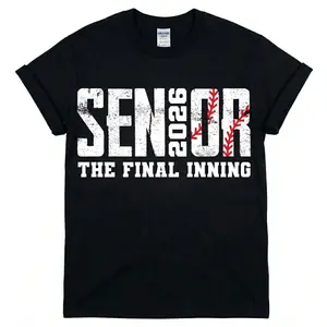 [MADE IN US] Baseball Senior 2026 Shirt - The Final Inning Graphic Tee - Class of 26 Senior Night Apparel