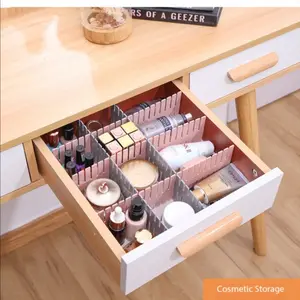 4pcs Drawer Dividers, Household Plastic Separator Plates, Freely Combined Organizer for Kitchen Cabinet Storage, Efficient Space Saver, Makeup Tool Organizer, Cosmetic Organizer