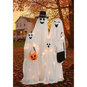 5.25FT Light Up High Spirited Ghost Family Halloween Decoration - Scream Saver