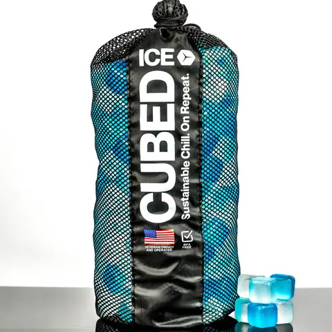 CUBED ICE-GLACIER BLUE-10lb Bag