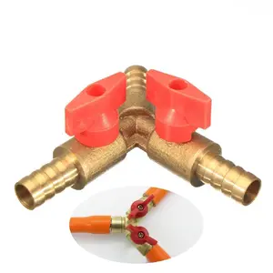 8mm/10mm High-Quality Brass Y-Type Three-Way Ball Valve, Multi-Purpose Control Valve for Fuel, Gas, Water, Oil & Air, High Pressure Leak-Proof Industrial Hose Fittings